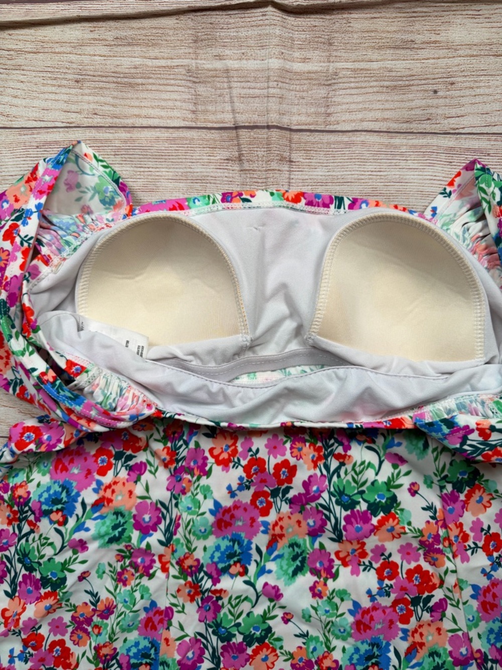 Floral Ruffle Tankini Top - Multicolor - Picture 5 of 7